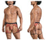 CandyMan 99854 Lace-Garter Outfit Color Black-Terracotta